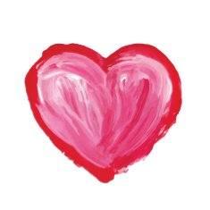 Watercolor hand drawn heart N19