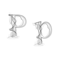 Black Smoke font Letter P