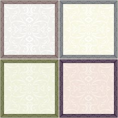 label and badge on decorative background with floral pattern N2