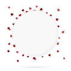 greeting card with confetti hearts