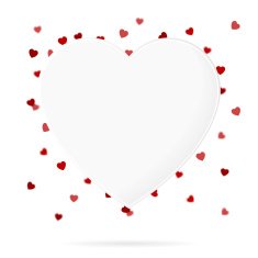 greeting card with confetti hearts N2