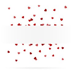 greeting card with confetti hearts N4