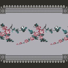 Floral background border with abstract flower N2