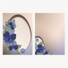 Template card with spring flowers N9