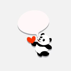 Panda With Heart N2