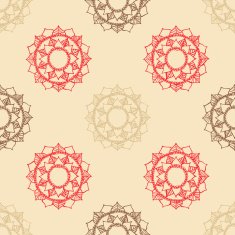 Seamless pattern with hand-drawn abstract flowers N11