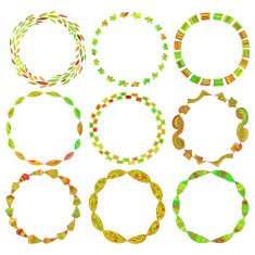 set of beautiful floral wreathes perfect for spring designs