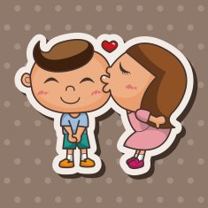 Valentine's day couple theme elements N45