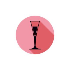 Alcohol theme icon champagne goblet Colorful N2