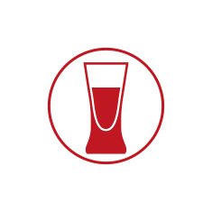 Alcohol beverage theme icon blend or cocktail vector glass