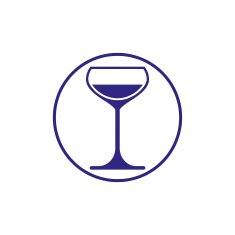 Classic champagne glass alcohol beverage theme vector