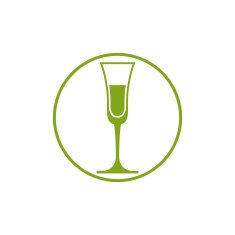 Classic champagne glass alcohol beverage theme illustration