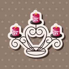 Valentine's Day candle theme elements N7