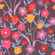 Seamless vector floral pattern N34