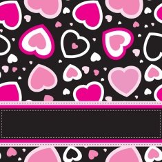 Cute vector background with vintage hearts N3