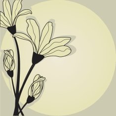 Vintage card with lily