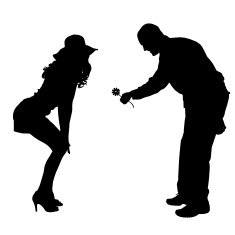 Vector silhouettes of people N106