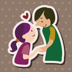 Valentine's day theme love couple elements vector N23