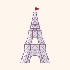 Eiffel Tower theme elements vector eps N7