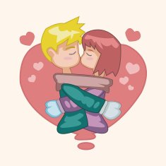 Valentine's day couple theme elements N54
