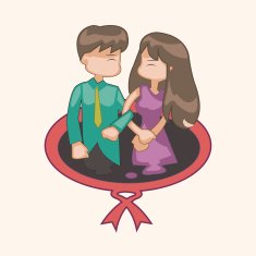 Valentine's day couple theme elements N58