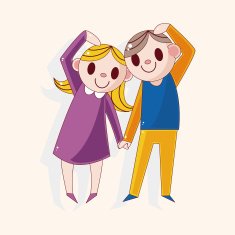 Valentine's day couple theme elements N63