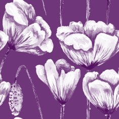 Purple and white poppy pattern N2