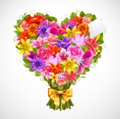 heart shaped posy