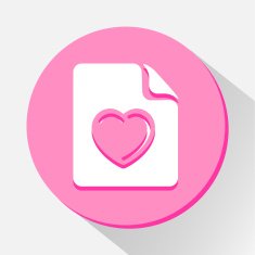 Paper heart icon great for any use Vector EPS10