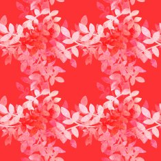 Delicate watercolor pattern with leaves N2