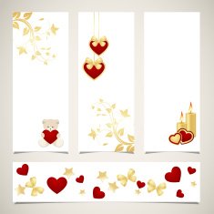 Templates for valentine's day banners
