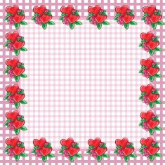 Frame with hearts - vector image N3