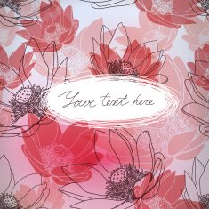 Vector Floral card with place for your text N2