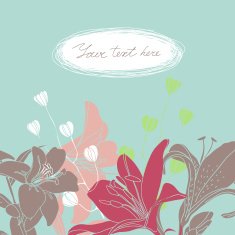 Vector Floral card with place for your text N7
