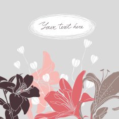 Vector Floral card with place for your text N8