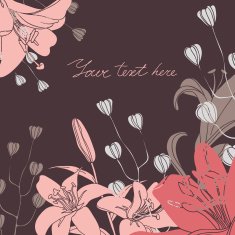 Vector Floral card with place for your text N9