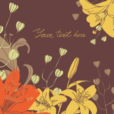 Vector Floral card with place for your text N10