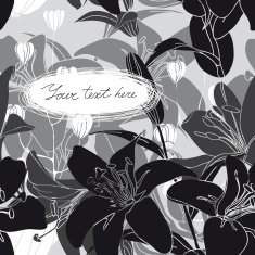 Vector Floral card with place for your text N14