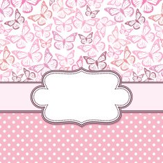 vector vintage frame with butterflies
