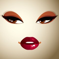 Coquette woman eyes and lips stylish makeup People emotions
