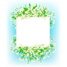 Vector card with small white flowers N3