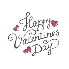 Happy Valentine's day handmade calligraphy