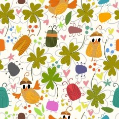 St Patrick`s day background Lucky seamless pattern with clover N2