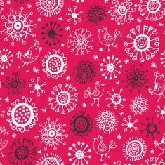 Flower and birds pattern N2