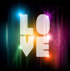 Valentines day love text greeting card