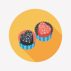 Valentine's Day chocolate flat icon with long shadow eps10 N22