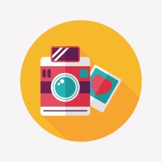 Valentine's Day photo flat icon with long shadow eps10 N10