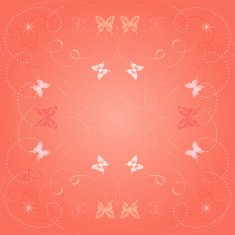 Cute decorative background with butterflies vector N2