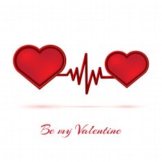 Valentines day card on pink background N2