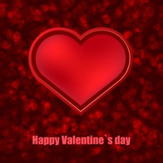 Valentines day card on pink background N3